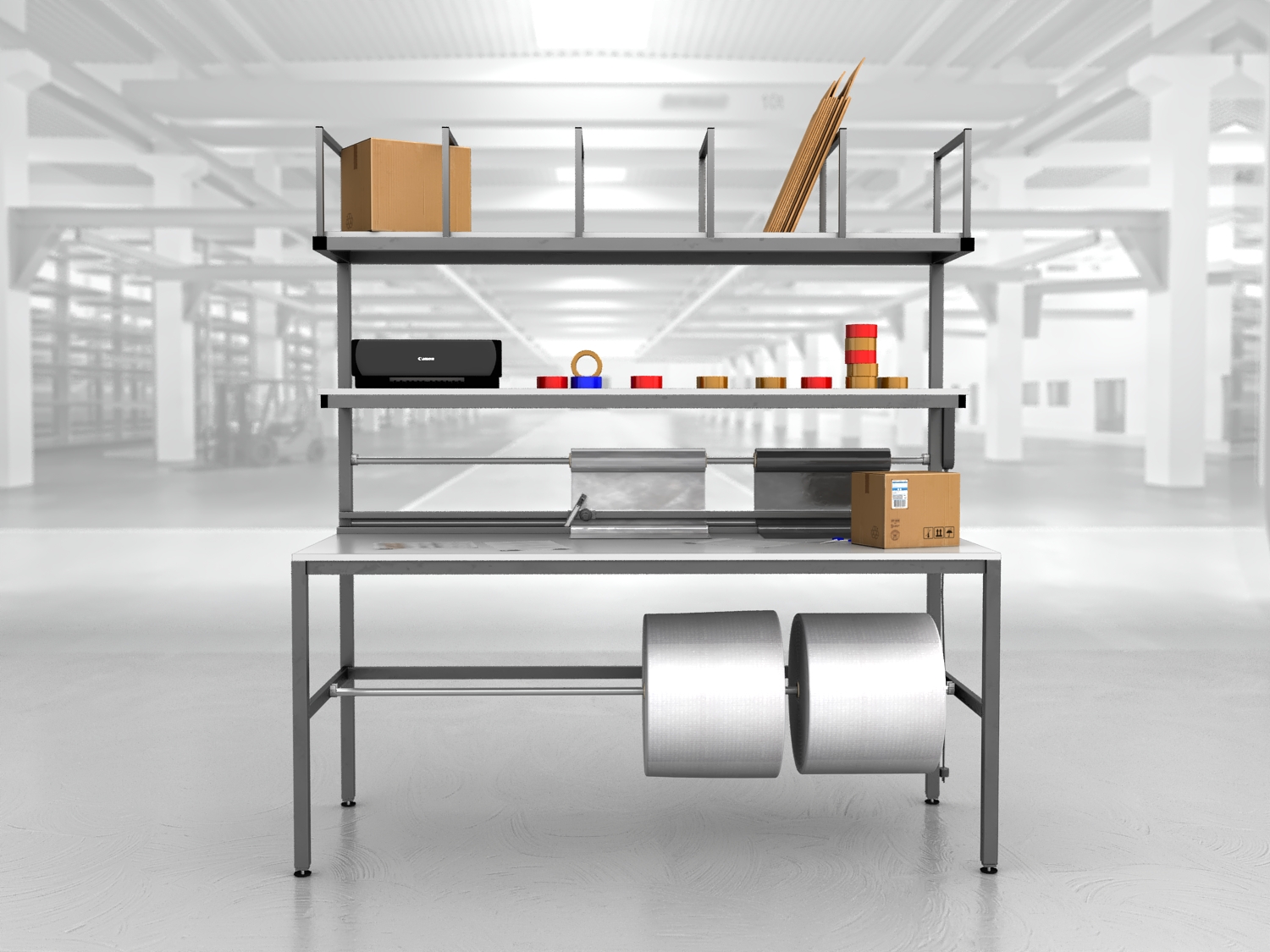 stół do pakowania paczek