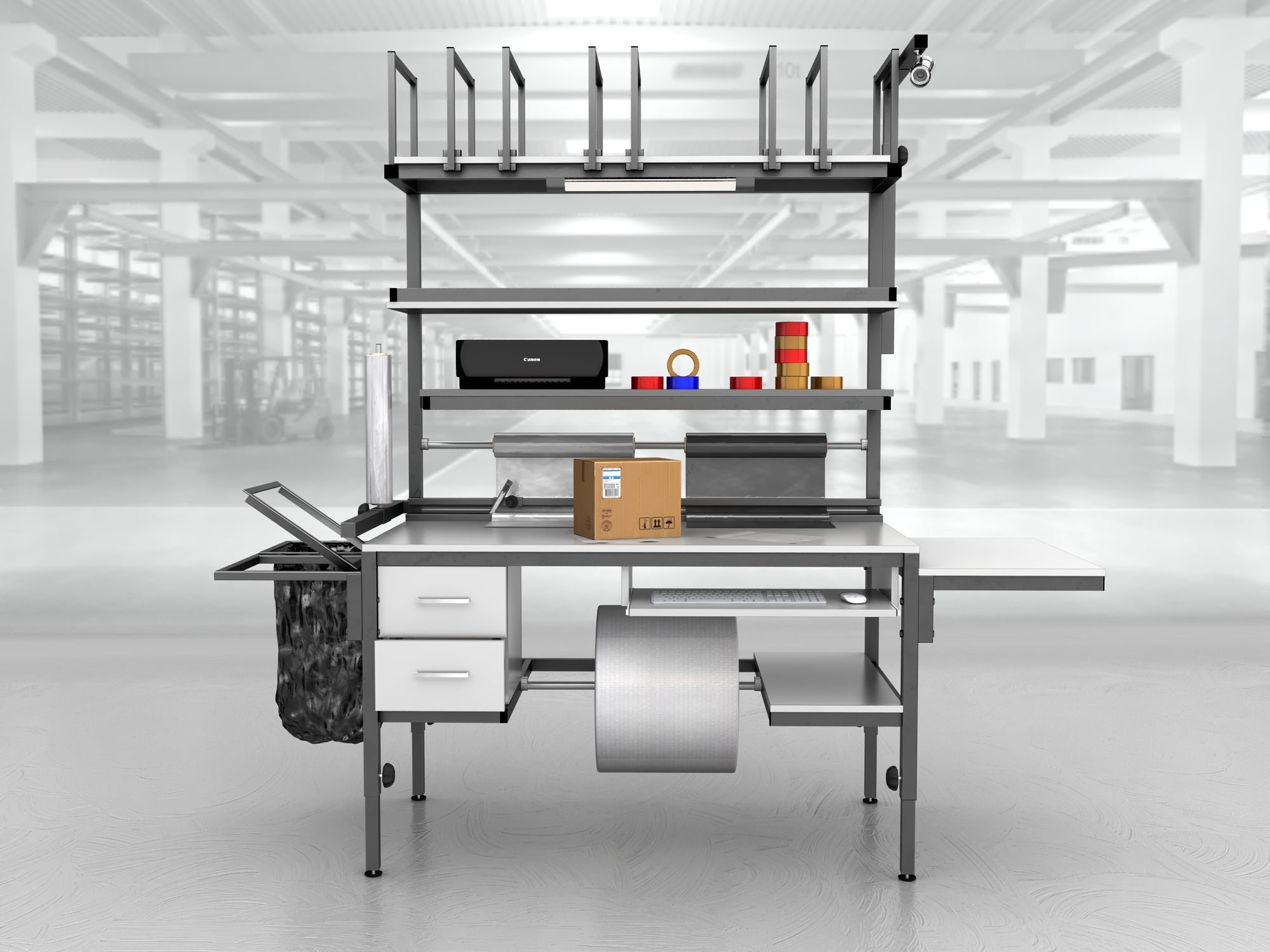 stół do pakowania paczek