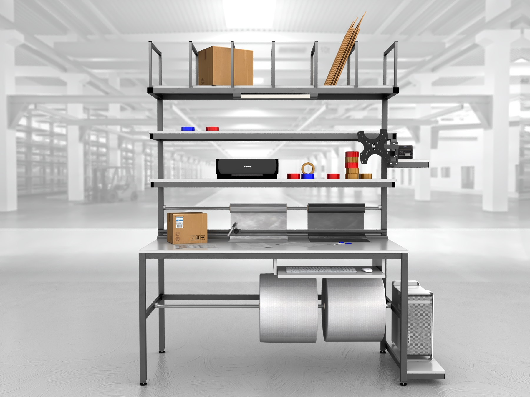 stół do pakowania paczek