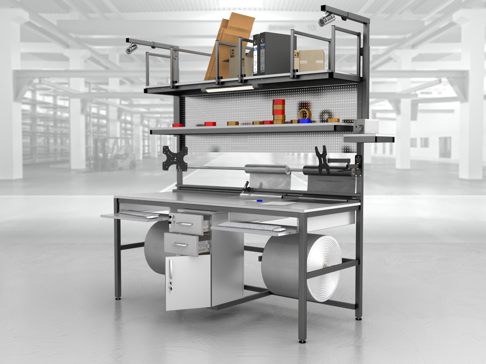 stół do pakowania paczek