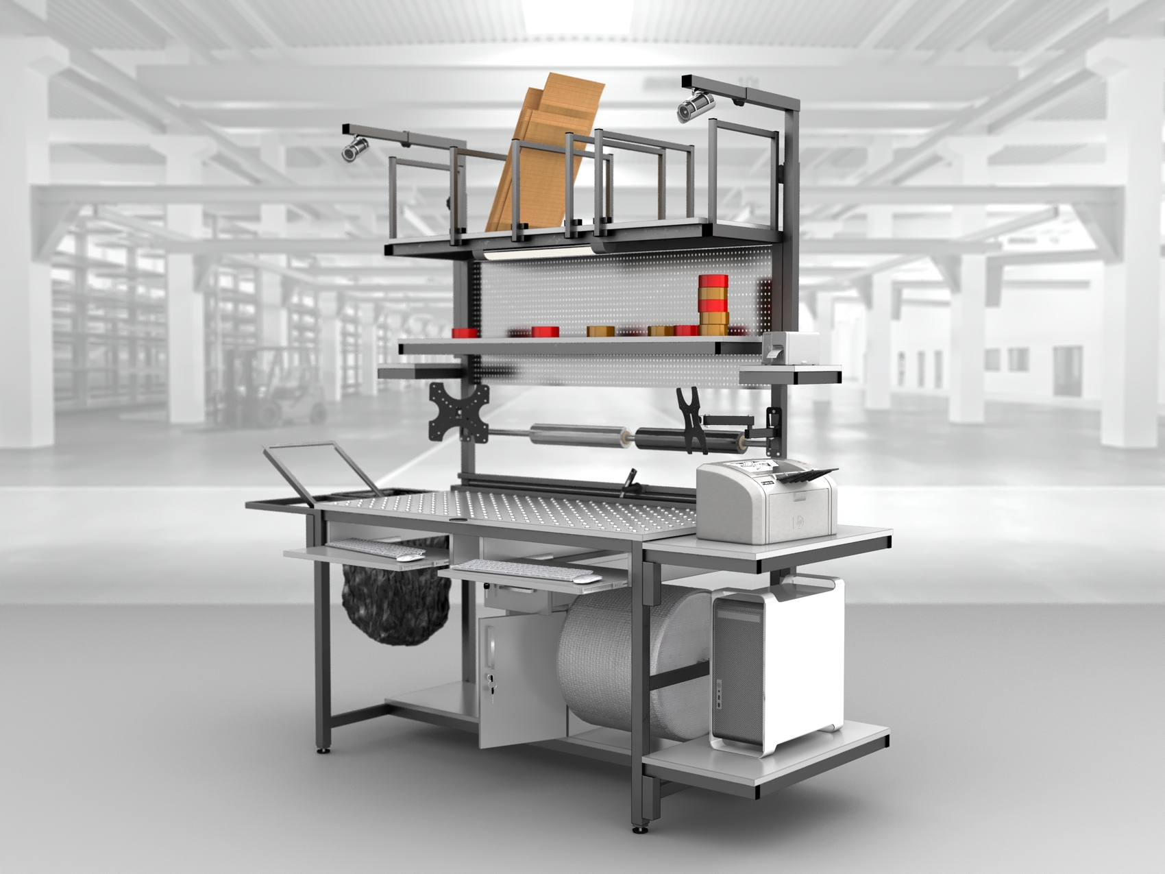 stół do pakowania paczek