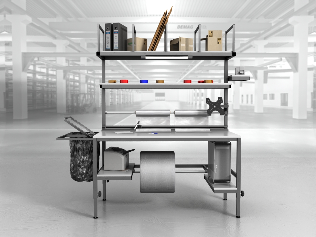 stół do pakowania paczek