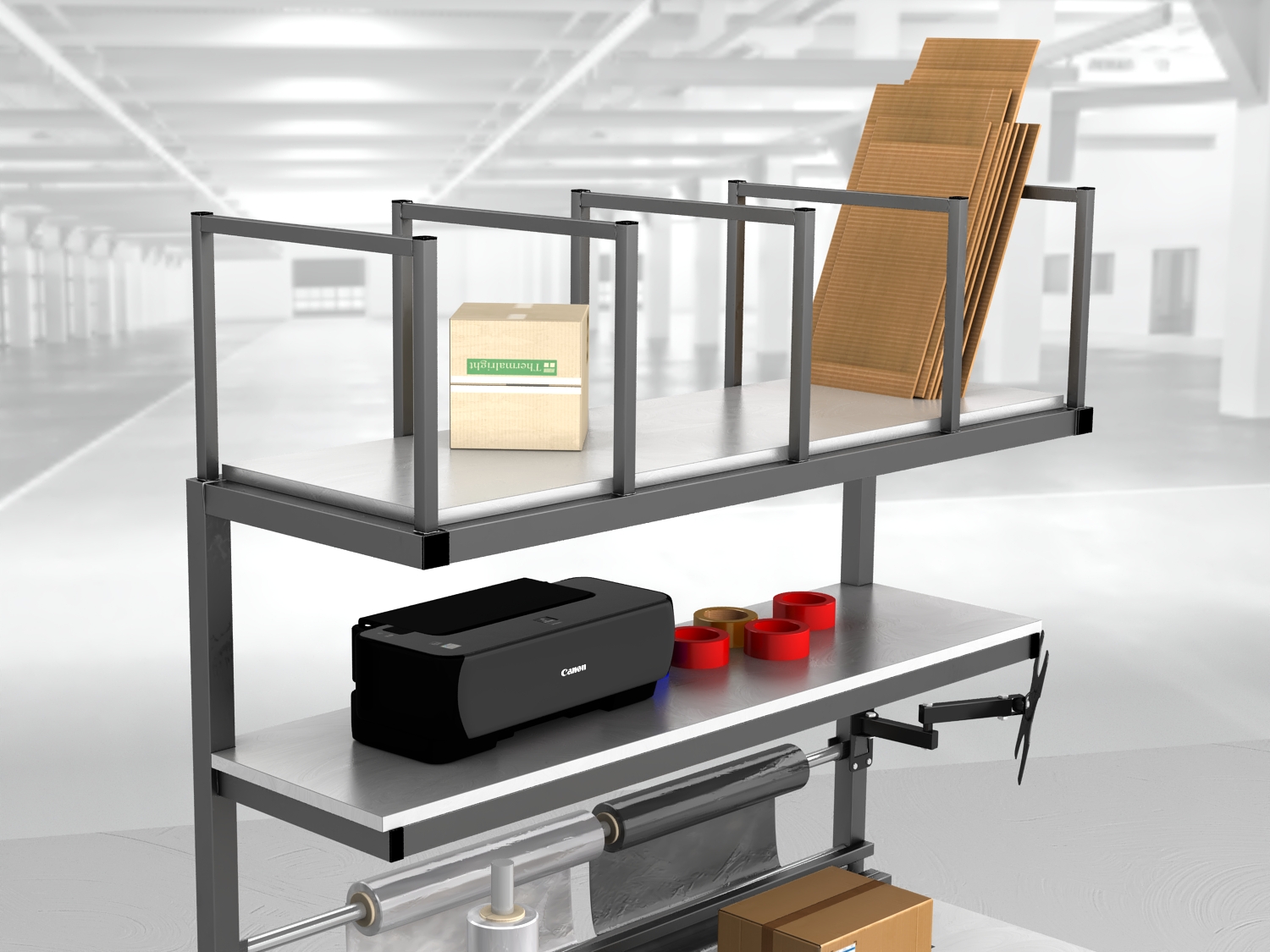 stół do pakowania paczek