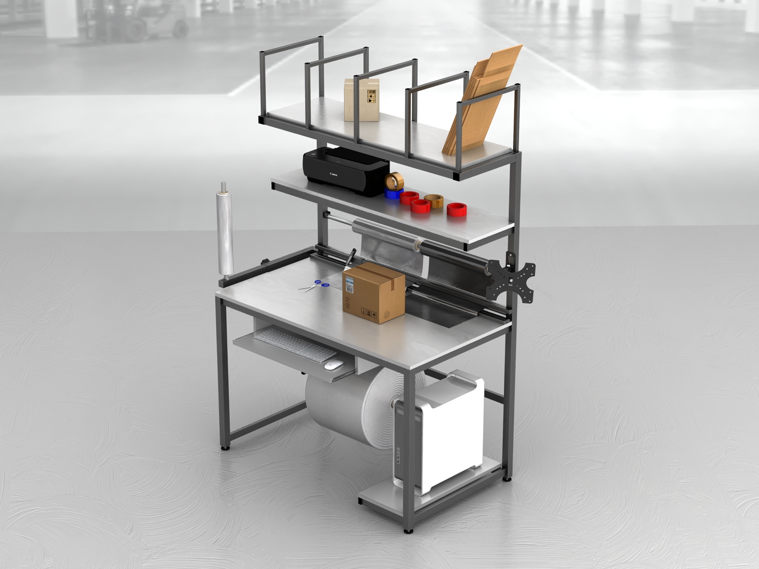 stół do pakowania paczek