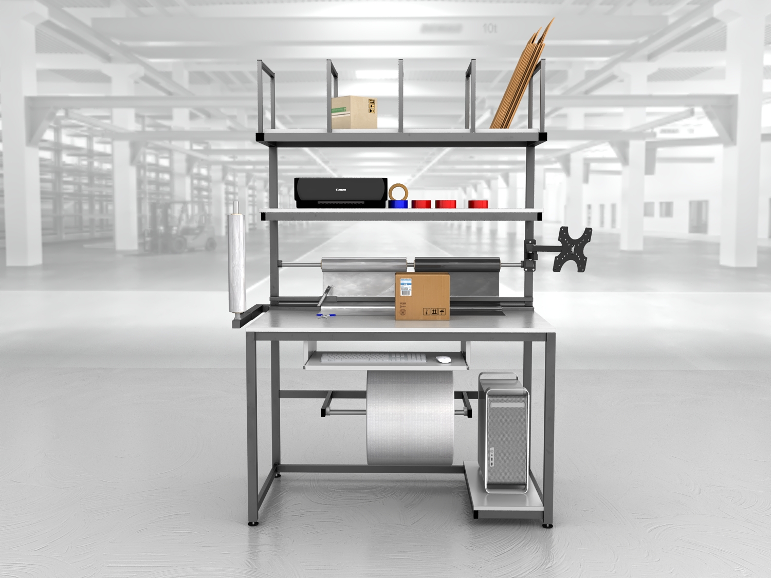 stół do pakowania paczek