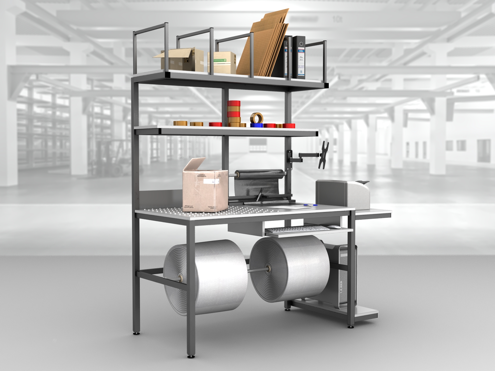 stół do pakowania paczek