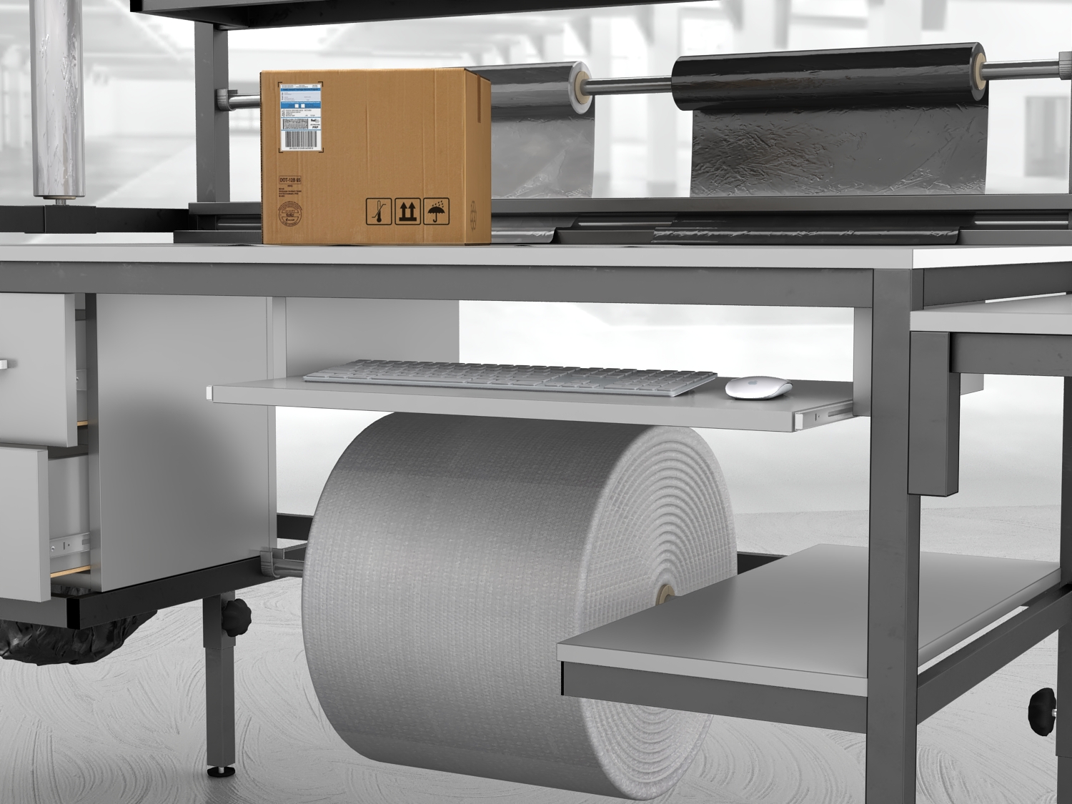 stół do pakowania paczek