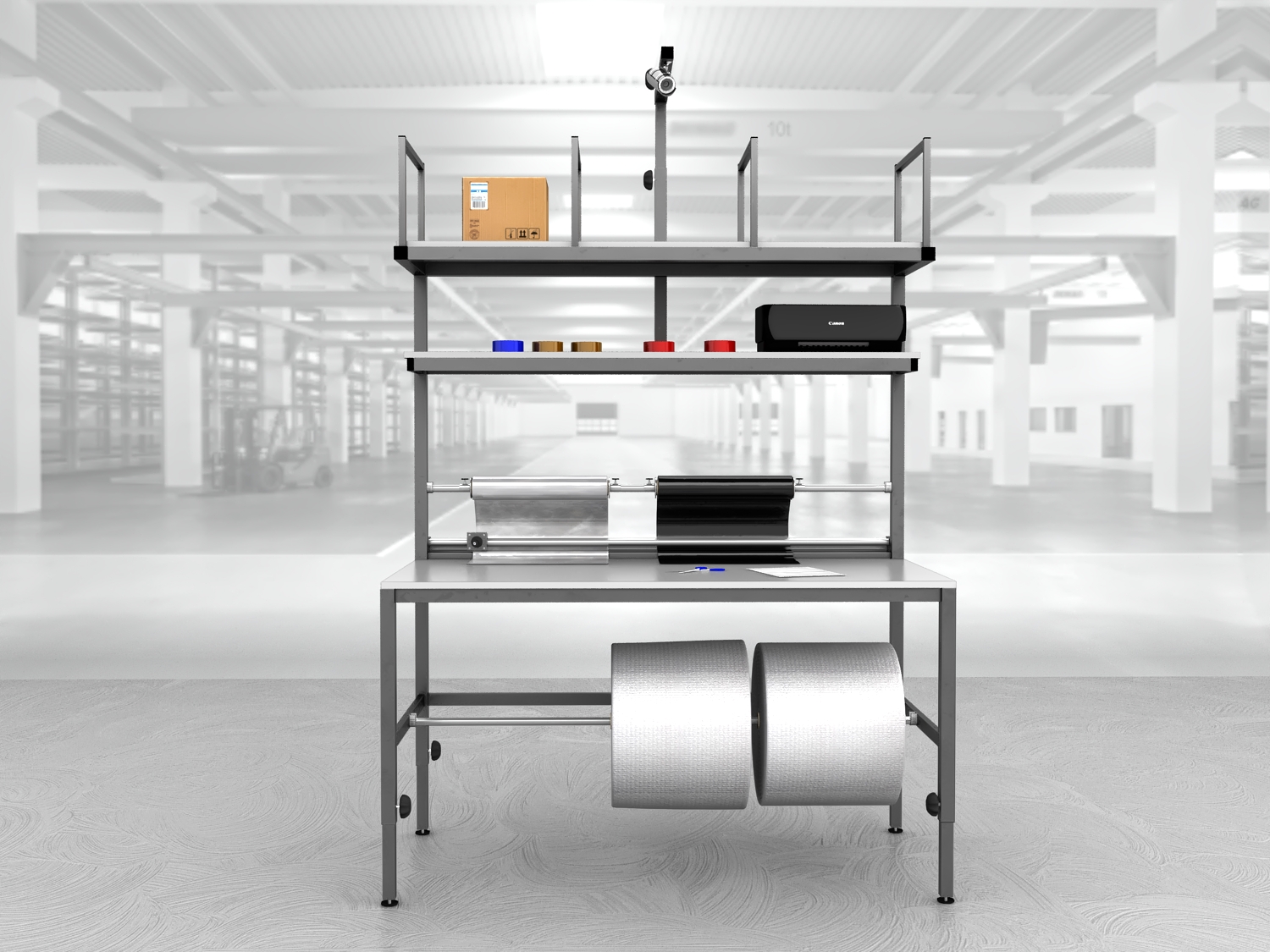 stół do pakowania paczek