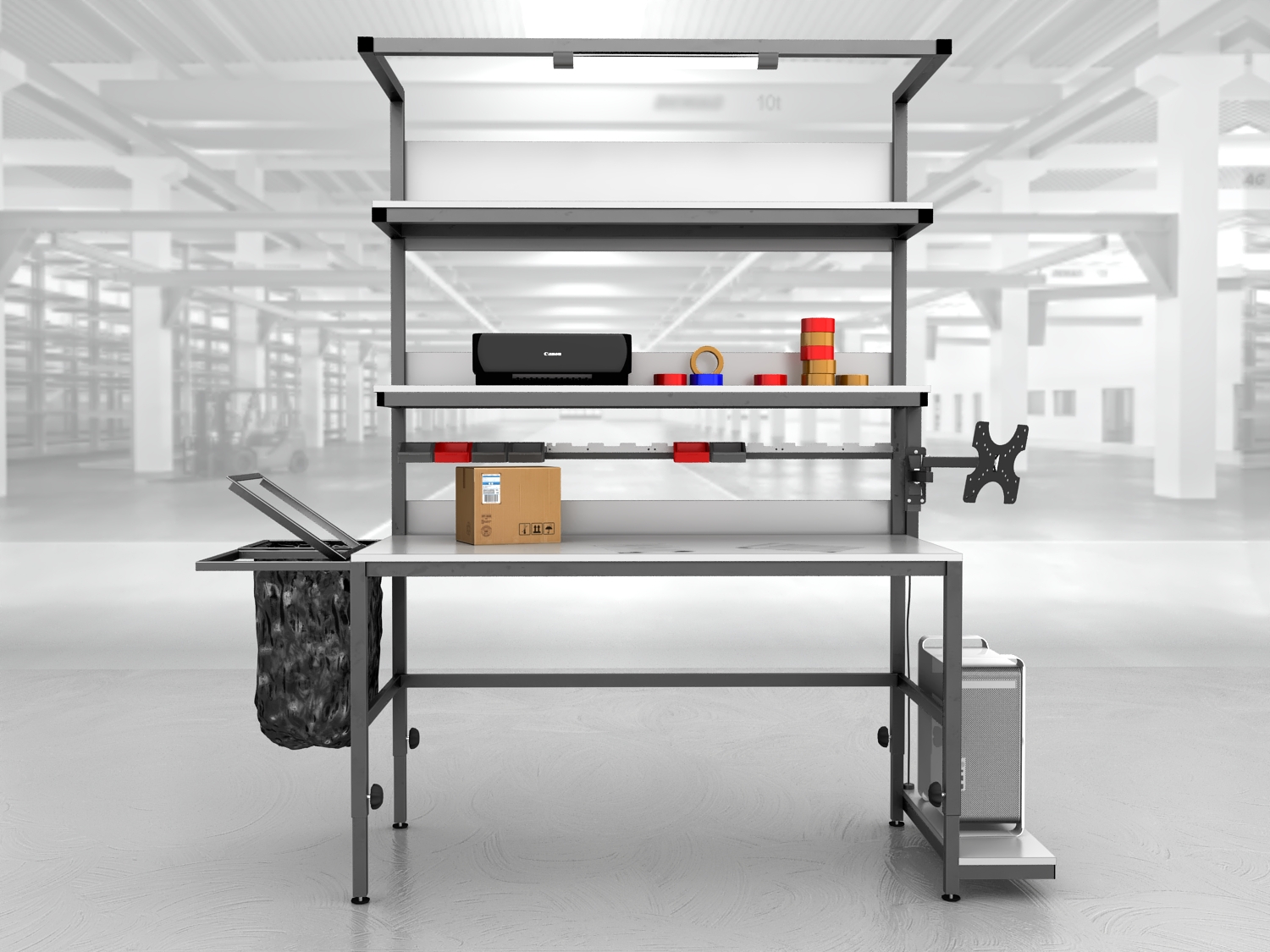 stół do pakowania paczek