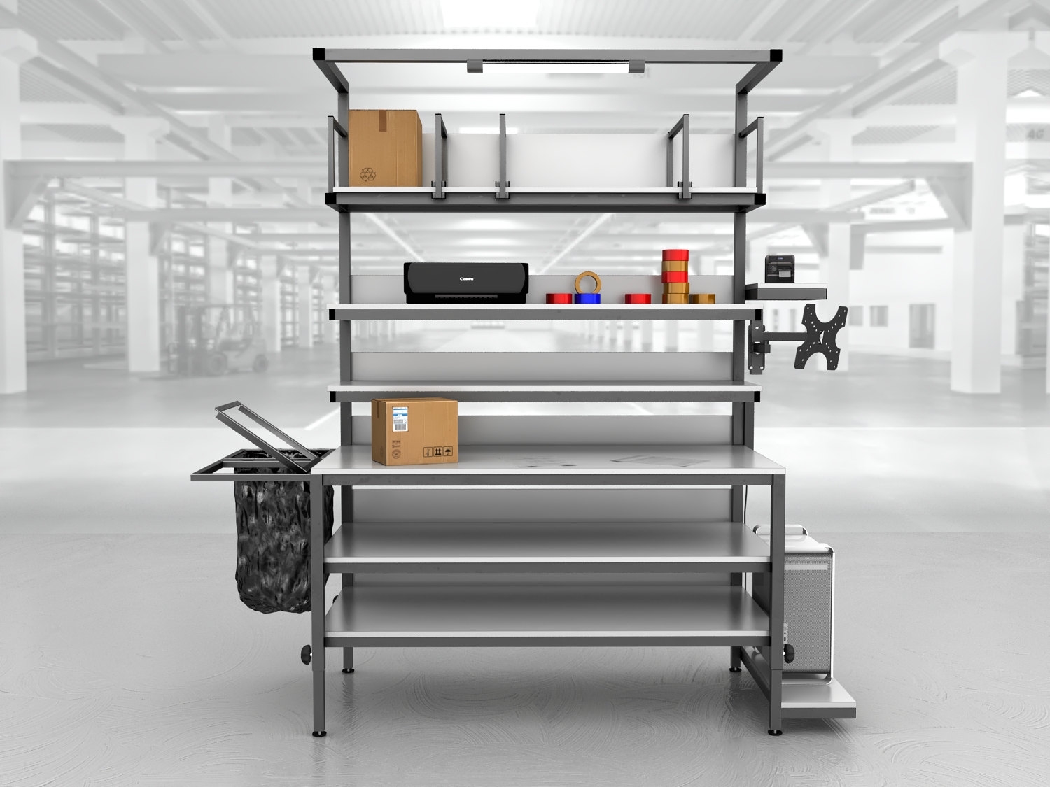 stół do pakowania paczek