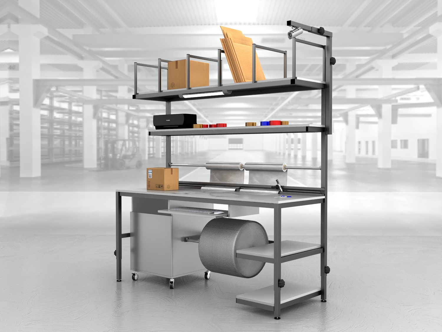 stół do pakowania paczek