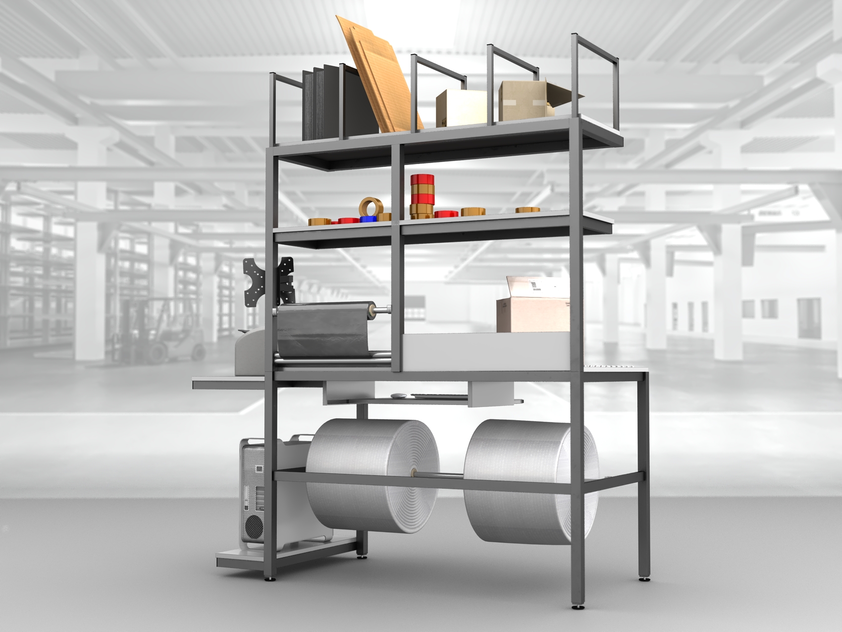 stół do pakowania paczek