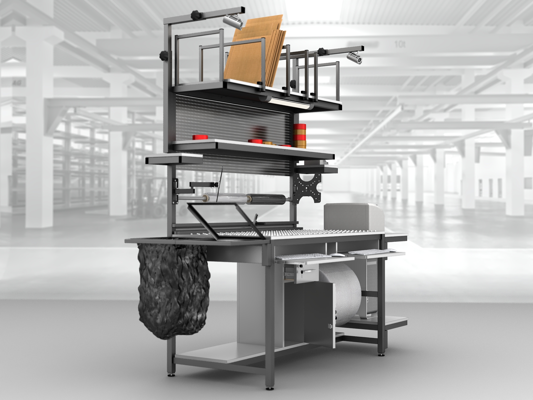 stół do pakowania paczek