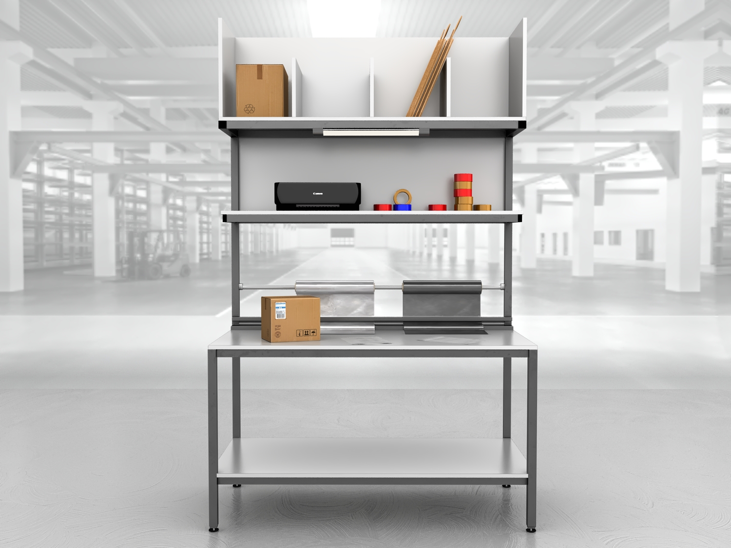 stół do pakowania paczek