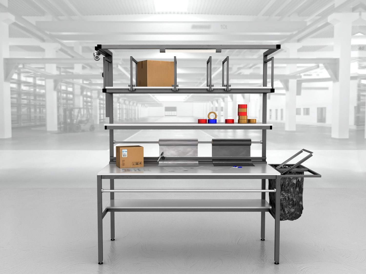 stół do pakowania paczek