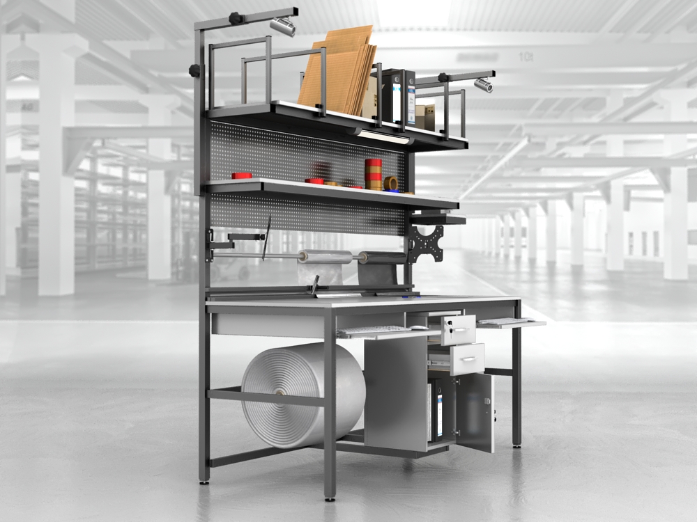 stół do pakowania paczek