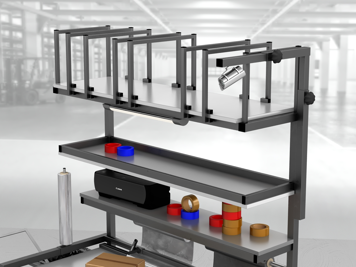 stół do pakowania paczek