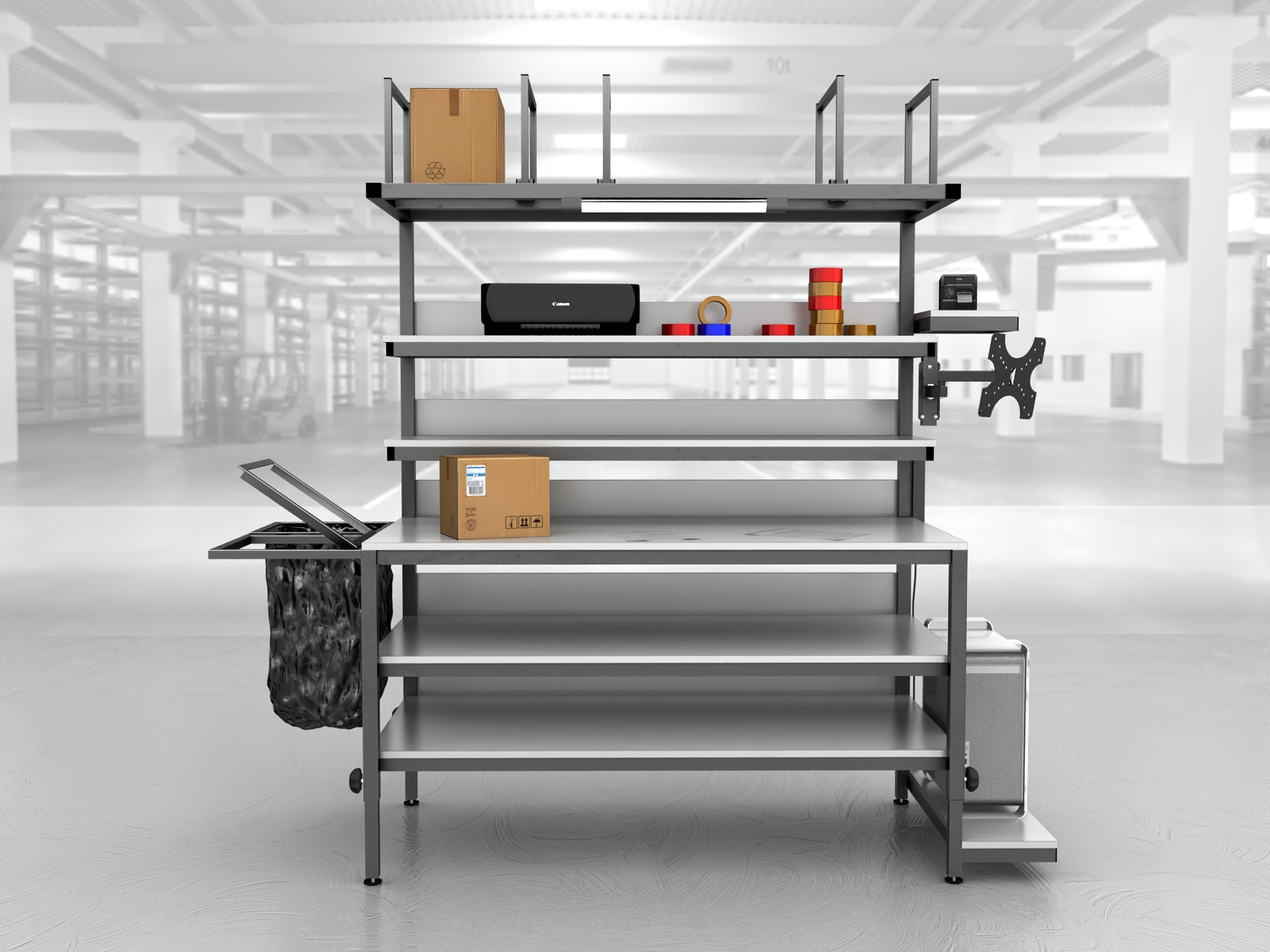 stół do pakowania paczek