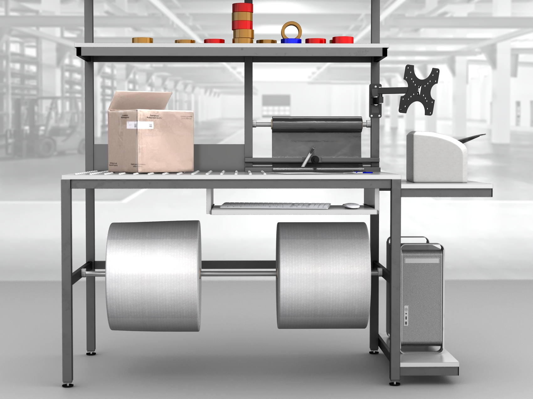 stół do pakowania paczek