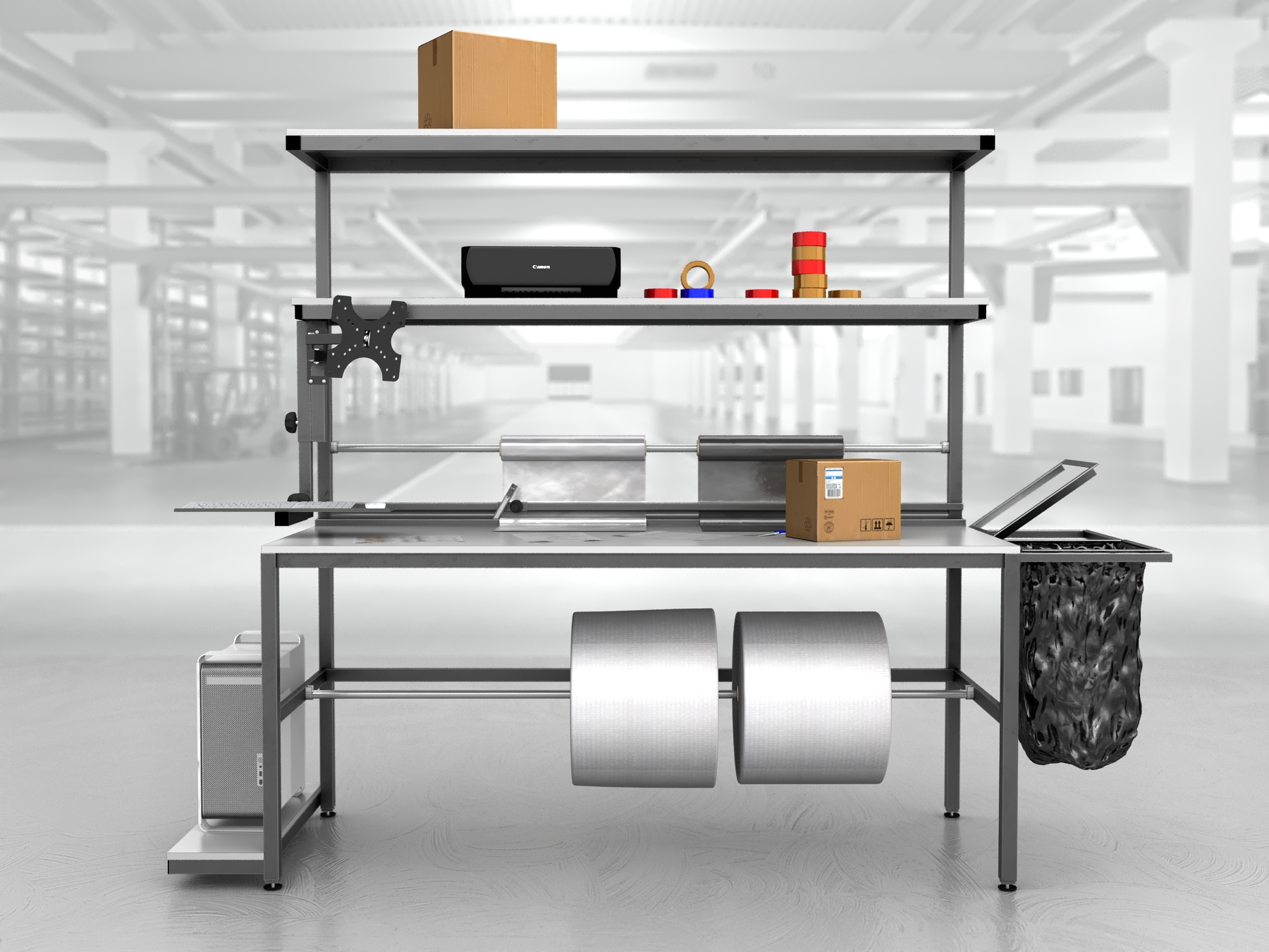 stół do pakowania paczek