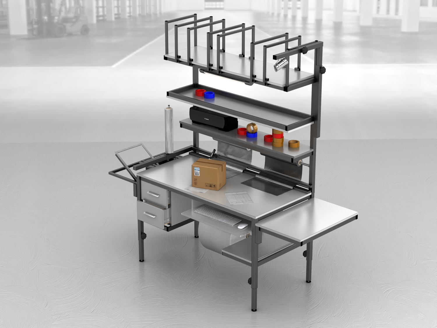 stół do pakowania paczek