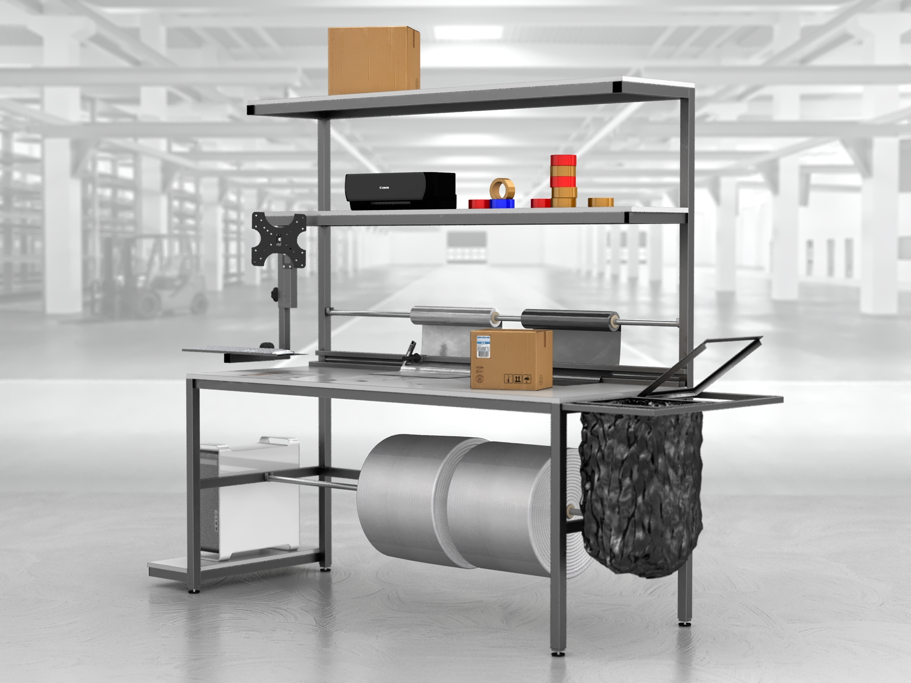 stół do pakowania paczek