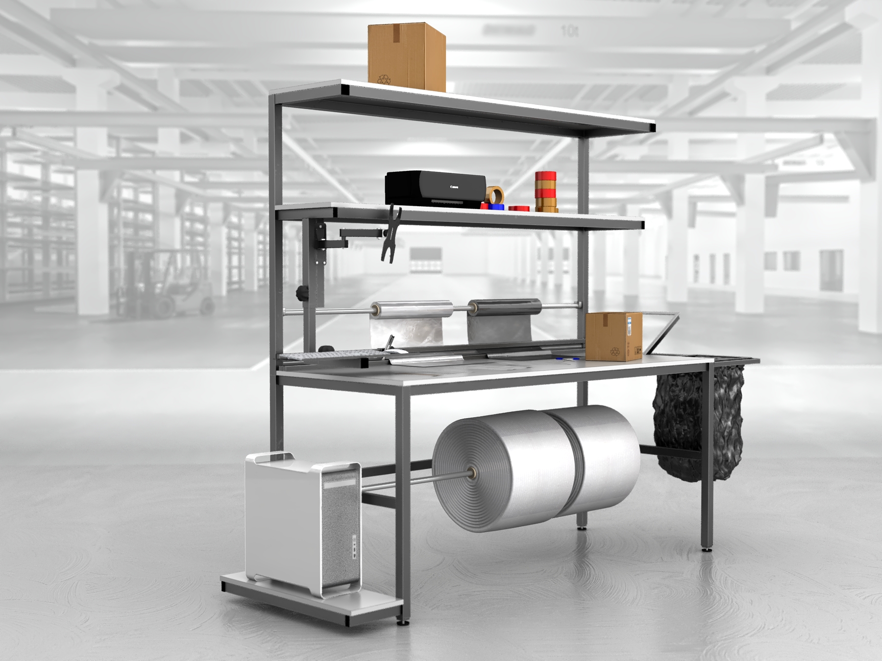 stół do pakowania paczek