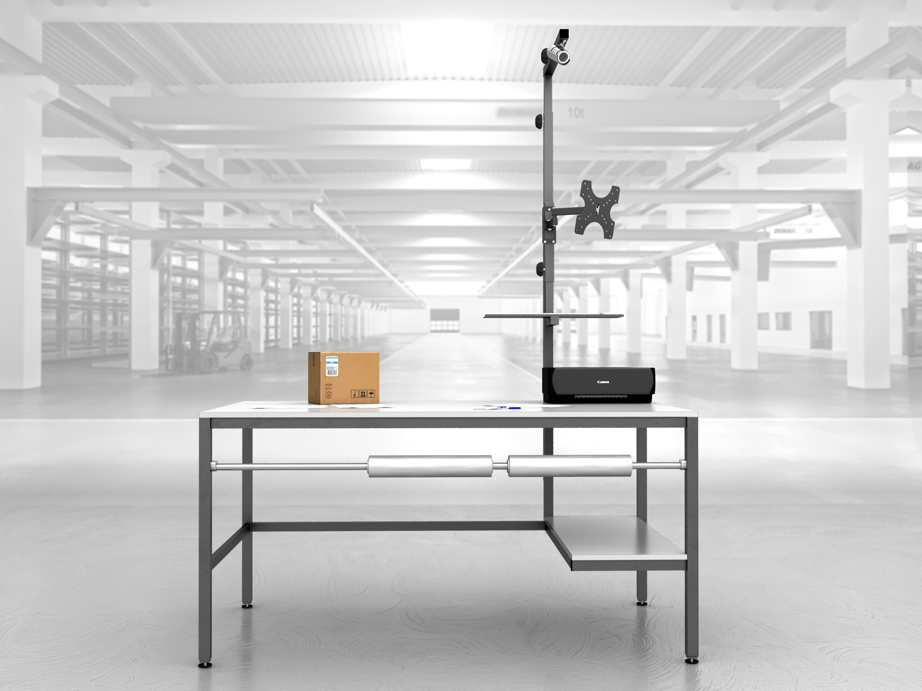 stół do pakowania paczek