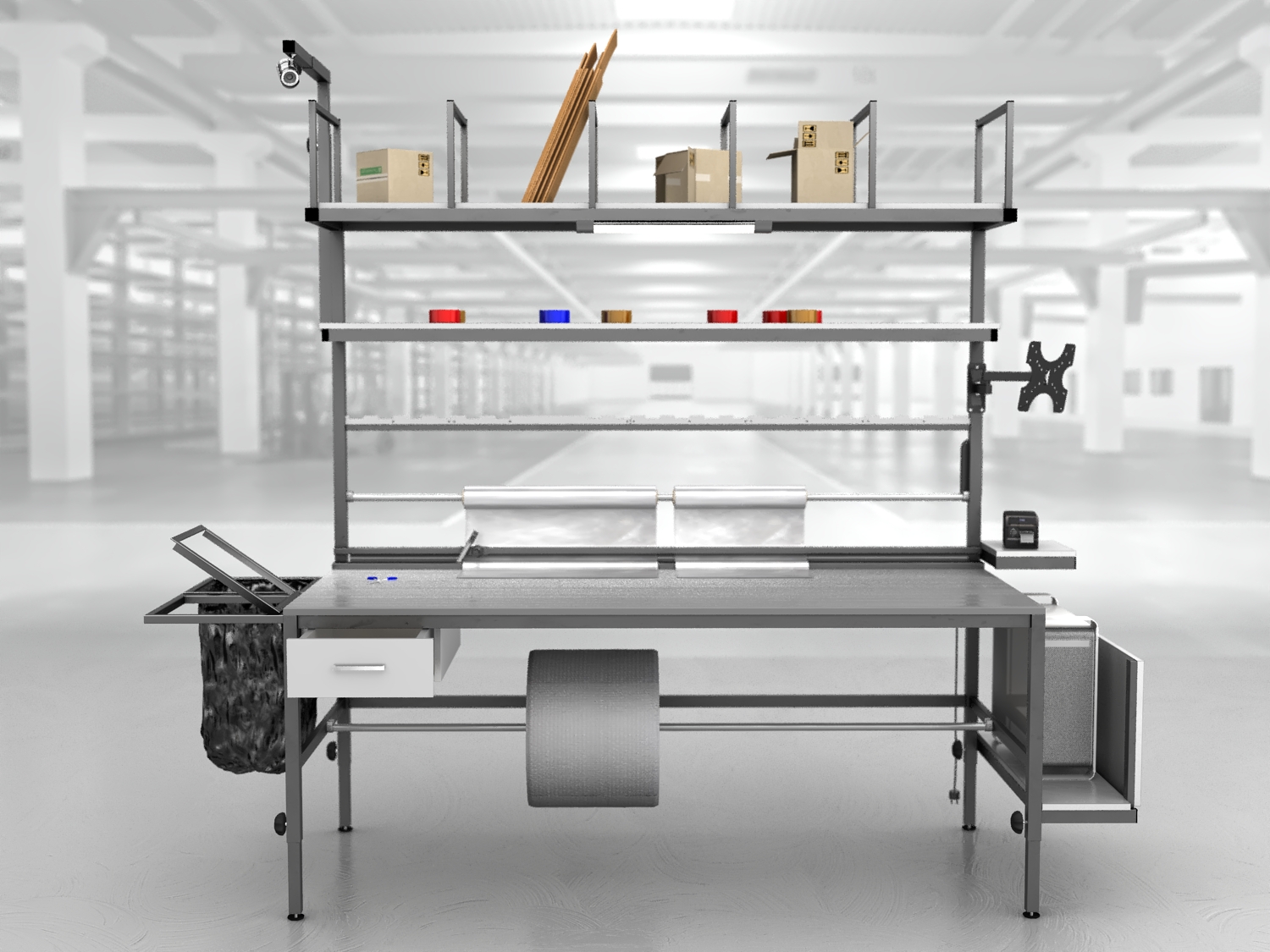 stół do pakowania paczek