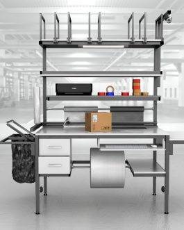 Stół warsztatowy do pakowania 160x80x220/230cm Art40072BB