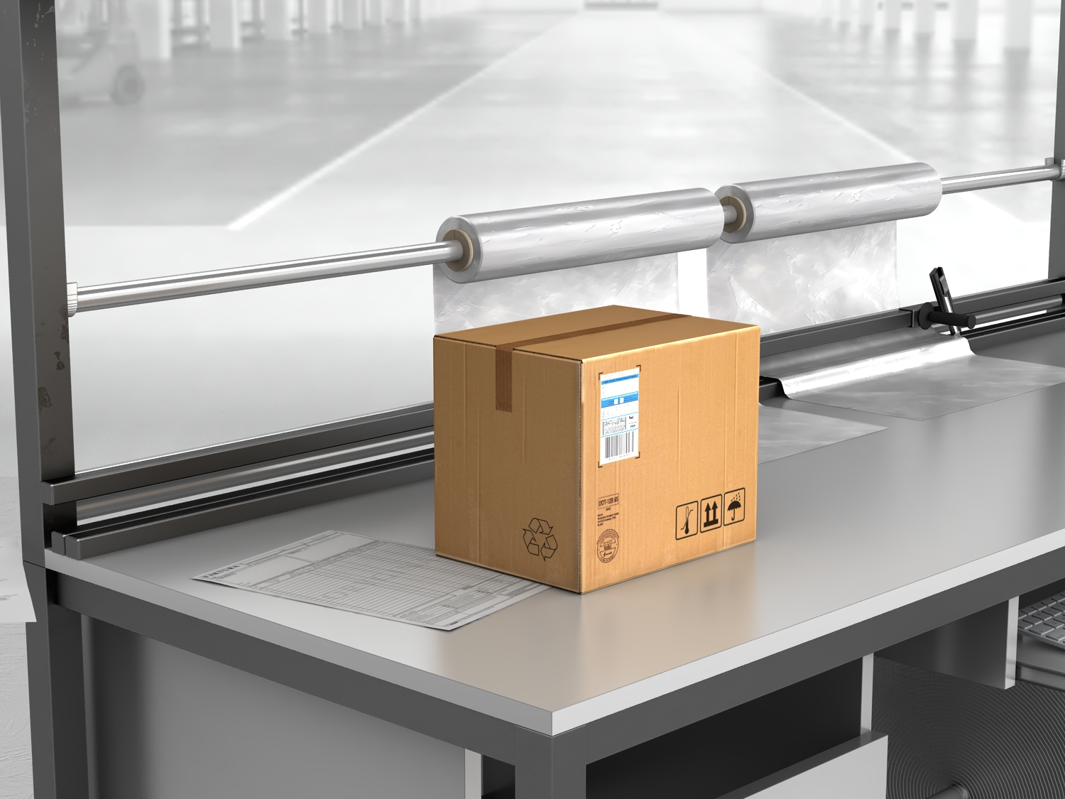 stół do pakowania paczek