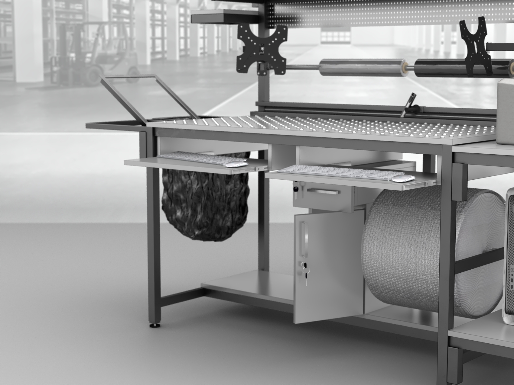 stół do pakowania paczek