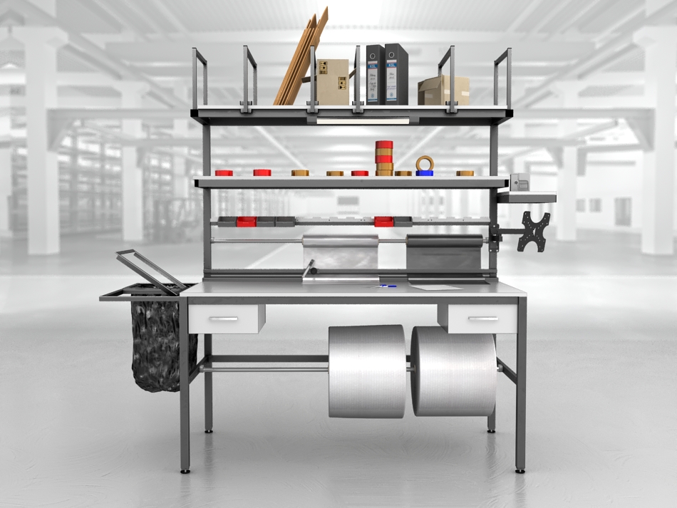 stół do pakowania paczek