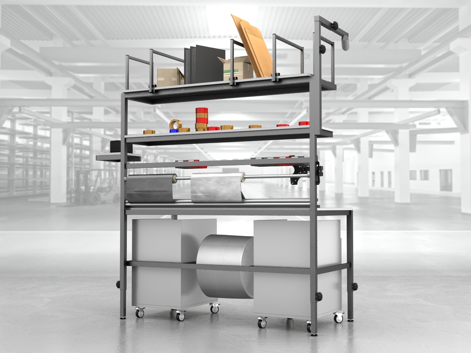 stół do pakowania paczek