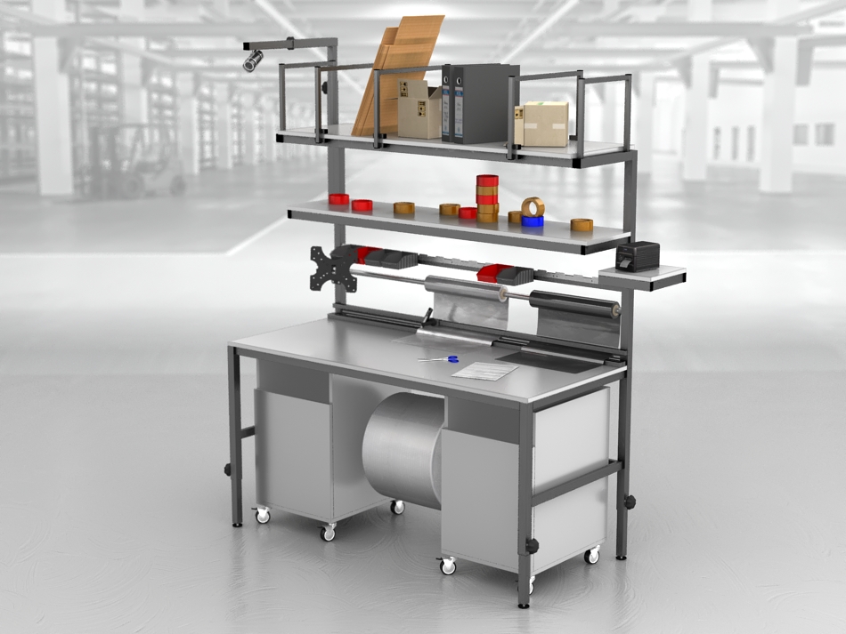 stół do pakowania paczek