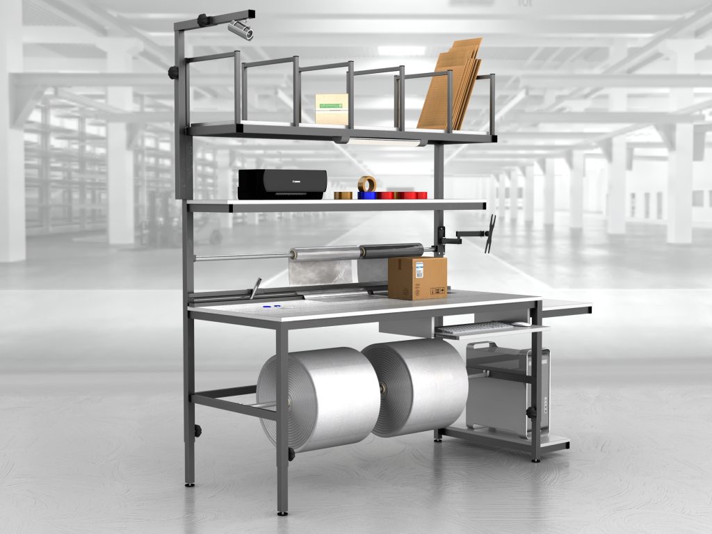 stół do pakowania paczek