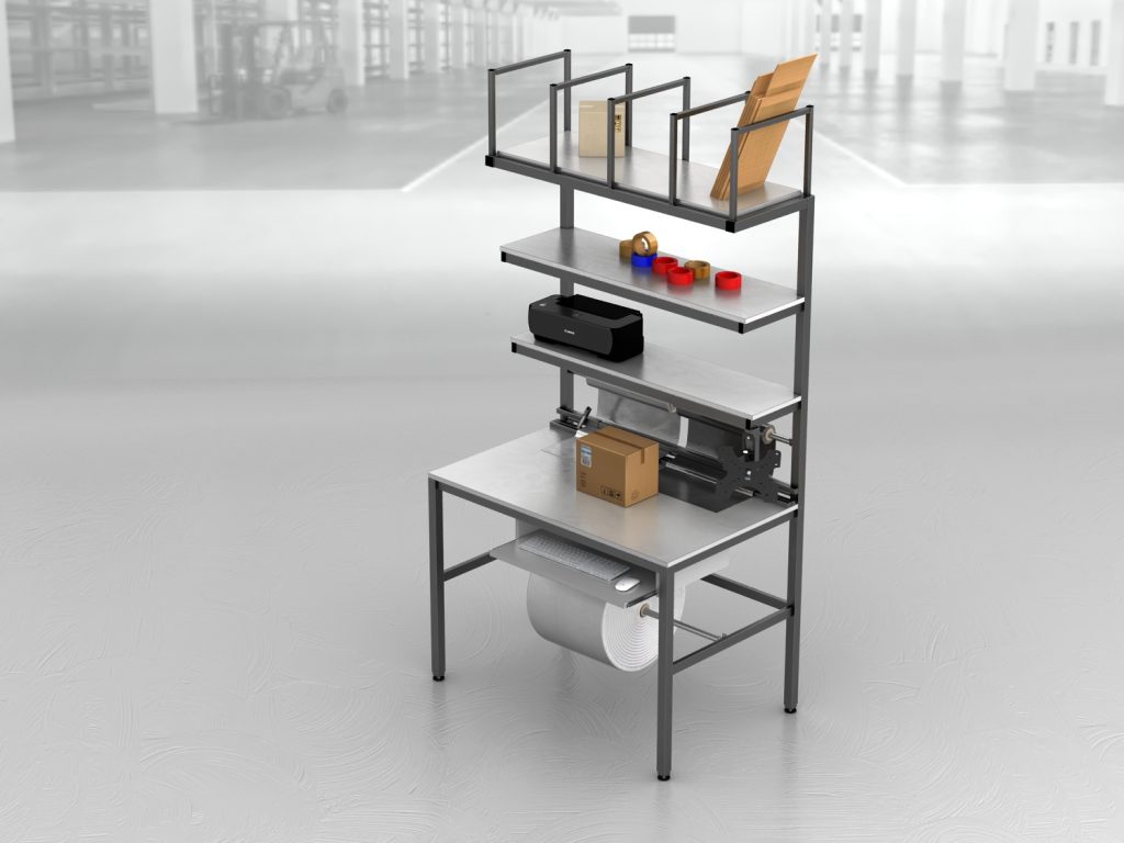 stół do pakowania paczek