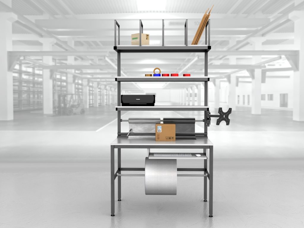 stół do pakowania paczek