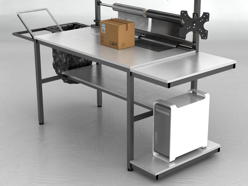 stół do pakowania paczek