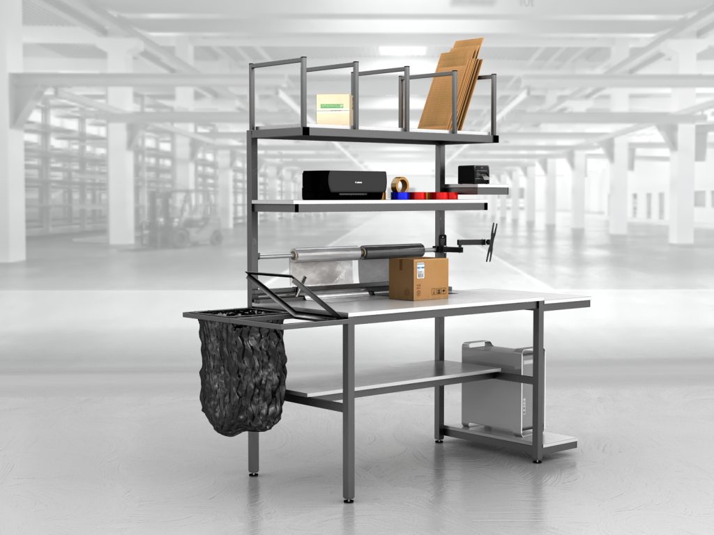 stół do pakowania paczek