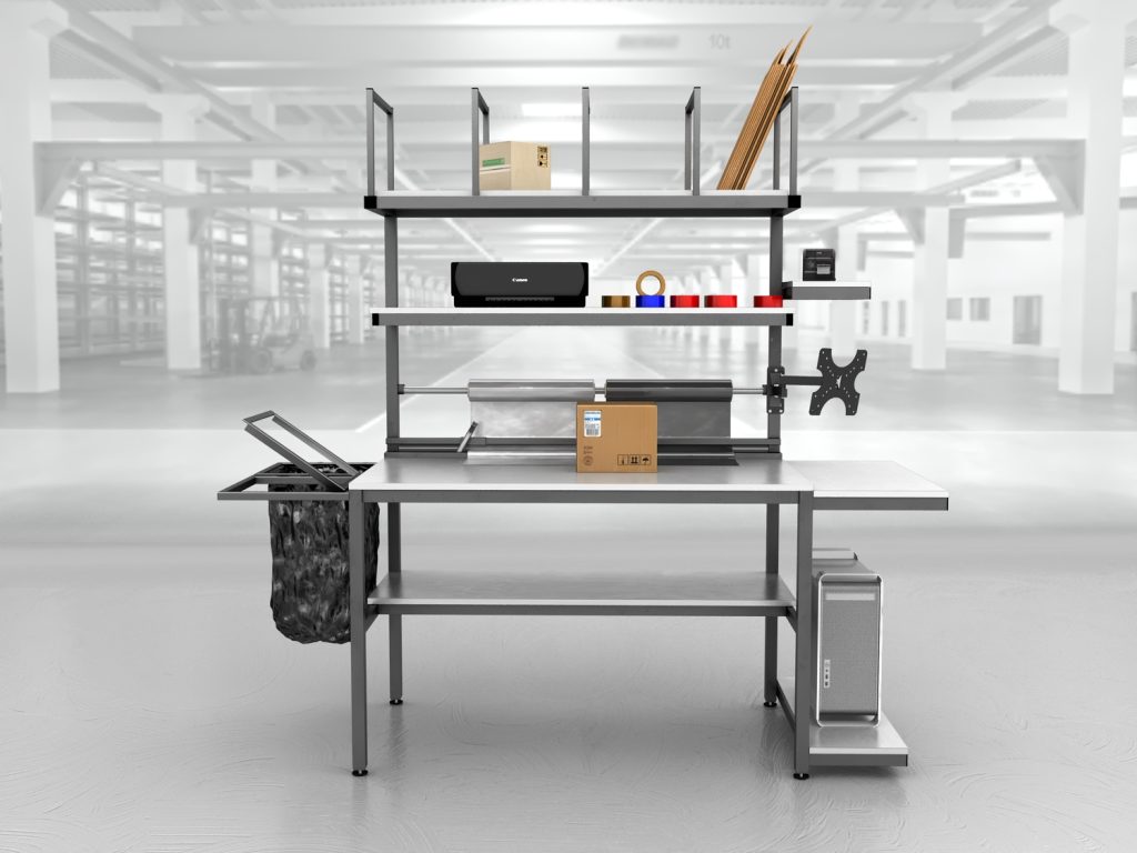 stół do pakowania paczek