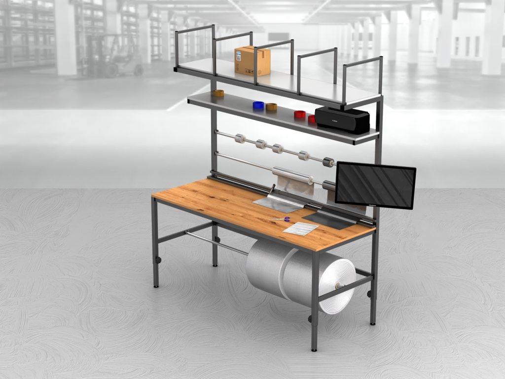 stół do pakowania paczek