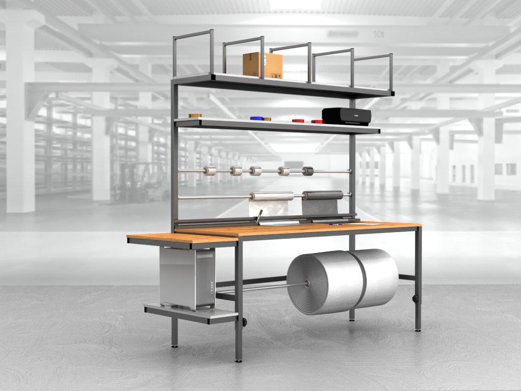 stół do pakowania paczek