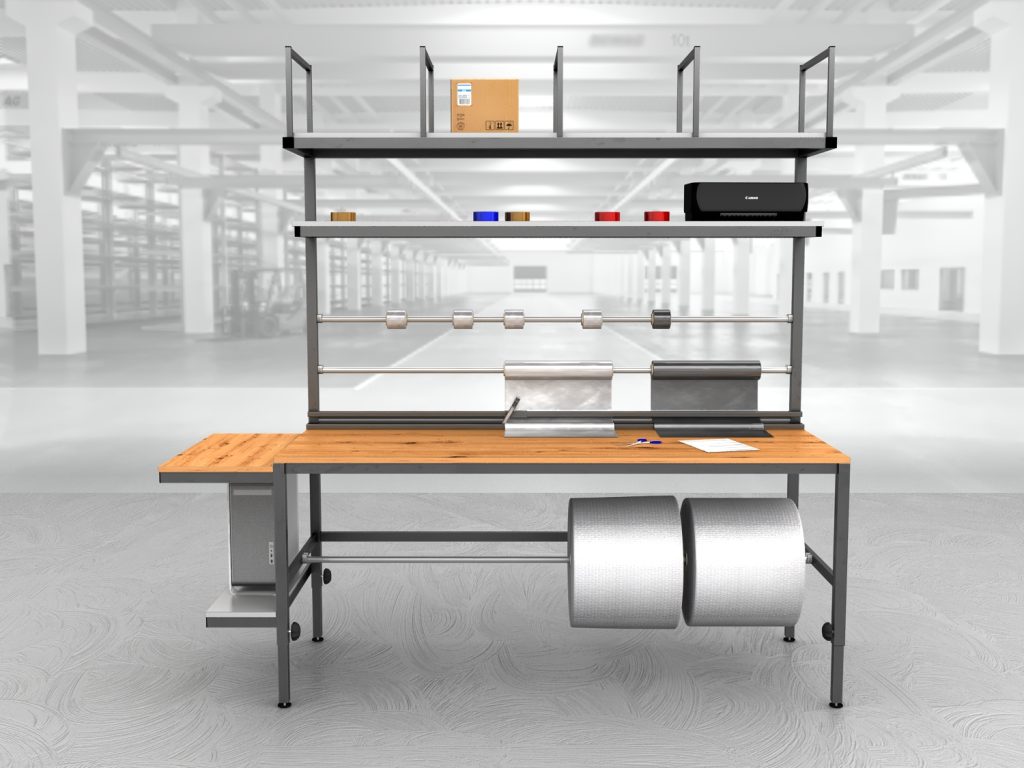 stół do pakowania paczek