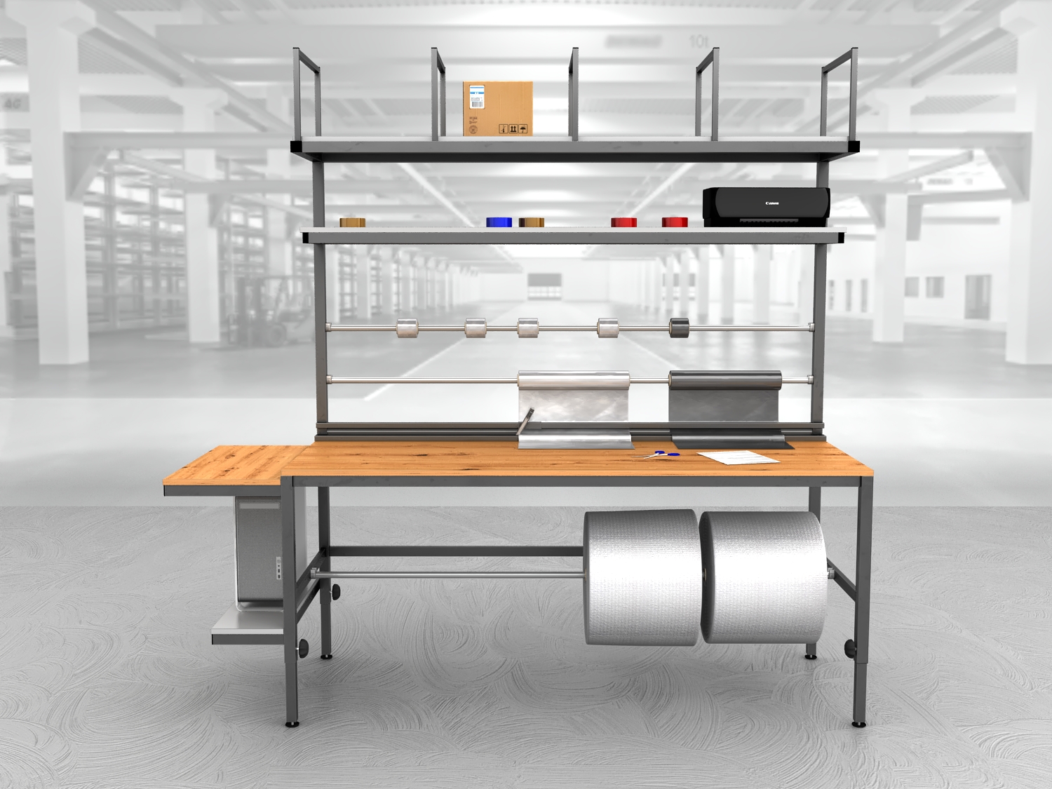 stół do pakowania paczek