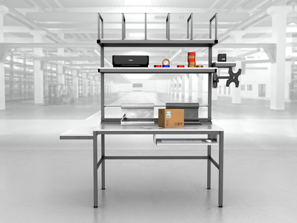 stół do pakowania paczek