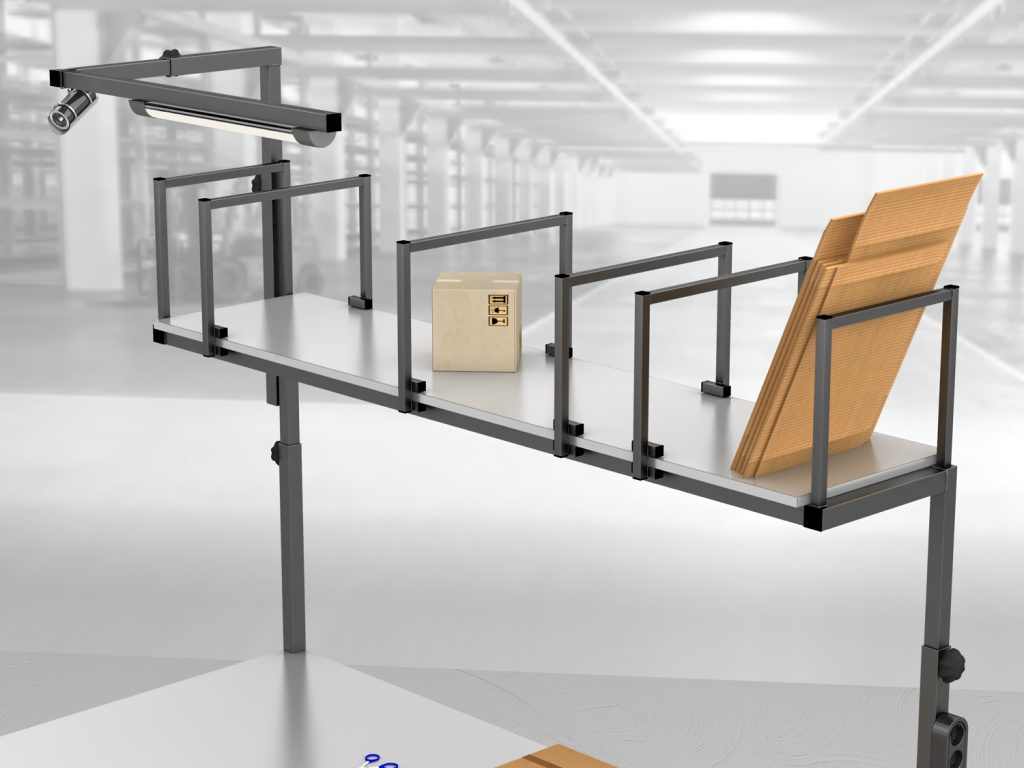 stół do pakowania paczek