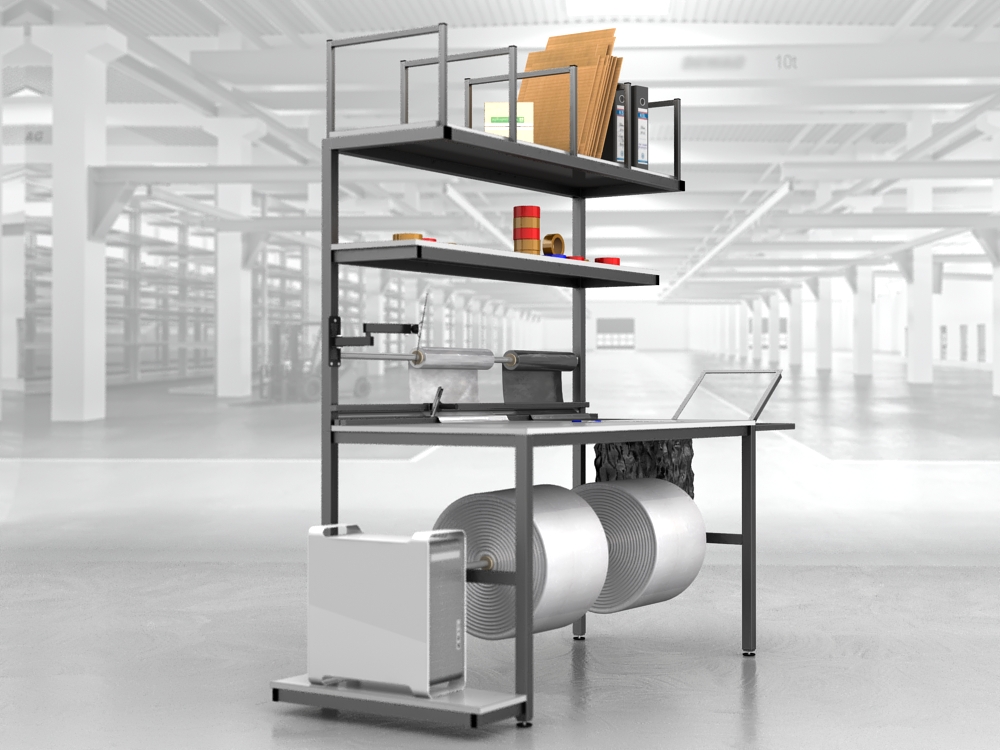 stół do pakowania paczek