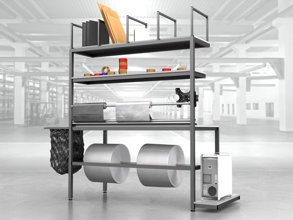 stół do pakowania paczek