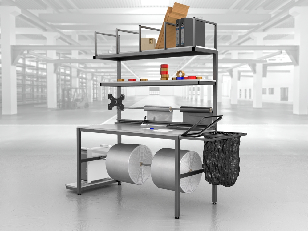 stół do pakowania paczek